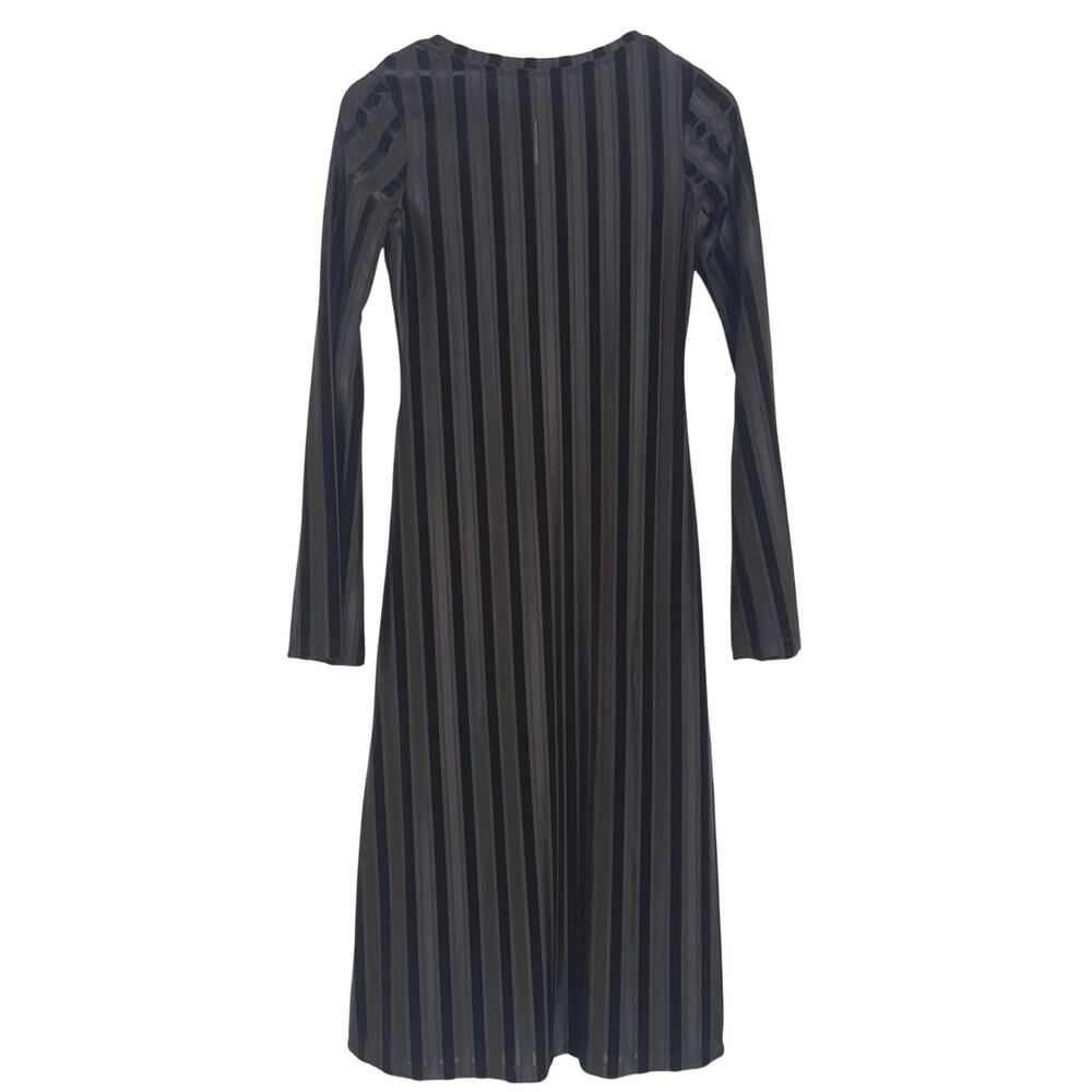 Gothic Velvet Striped Midi Dress Sz 4 &other stories with Stockholm Atelier - Picture 4 of 6